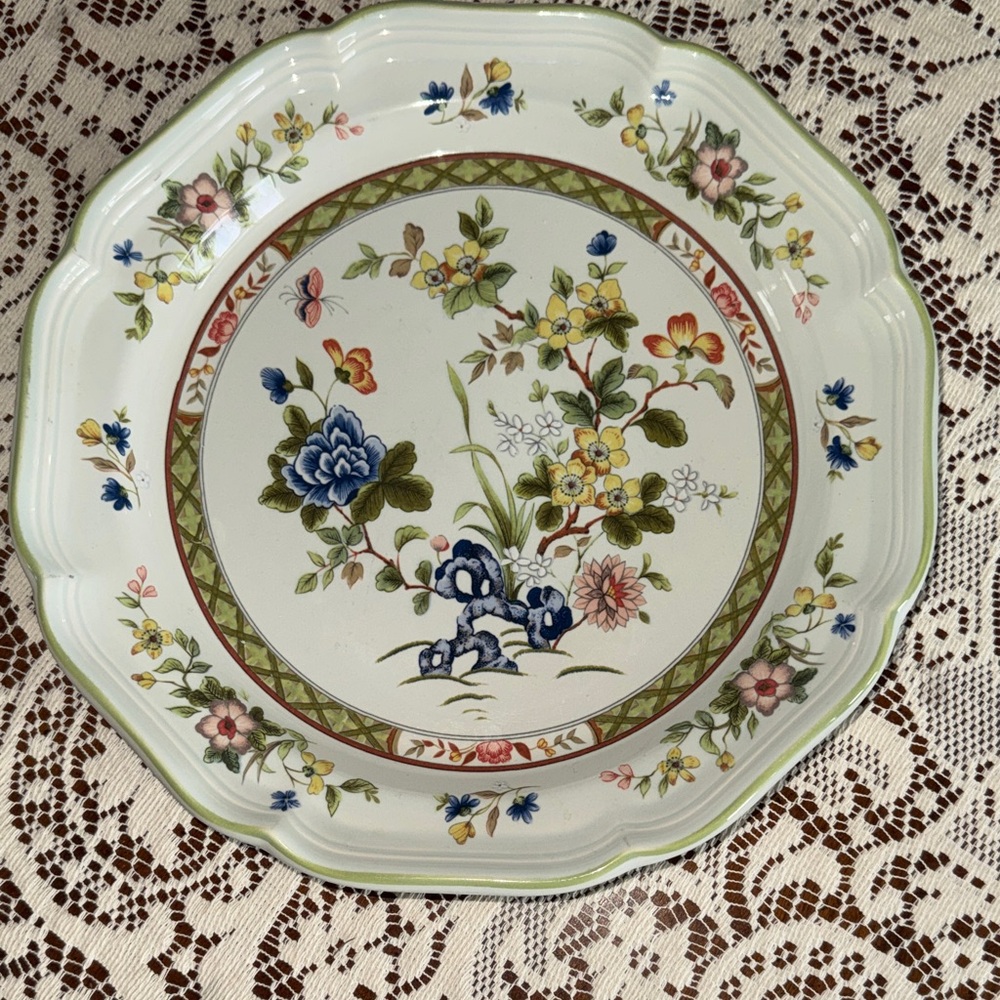 Mikasa Imari Bouquet Large Round Platter 12.5" Floral Heritage